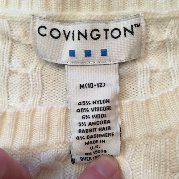 Cream-colored cable-knit sweater - Picture 4 of 4